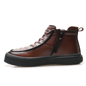 Botas para Hombre de Cuero Genuino, Botas Británicas de Otoño e Invierno, Zapatos para Hombre de Alta Calidad, Talla Grande - Product Image 2