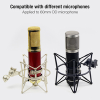 Support antichoc universel pour microphone Yinyu MSS05 pour micros de 5,0 à 6,0 cm avec suspension anti-vibration pour enregistrement en studio