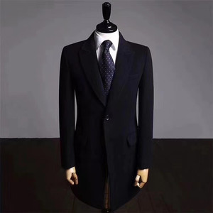 <span class=keywords><strong>Cappotto</strong></span> da <span class=keywords><strong>uomo</strong></span> fatto a mano su misura personalizzato autunno e inverno nuovo <span class=keywords><strong>cappotto</strong></span> di lana - Product Image 2