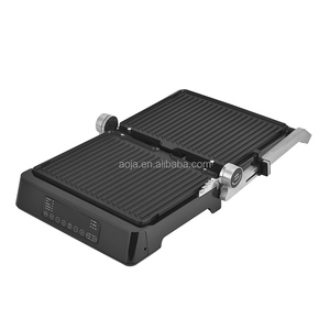 Grill de contact professionnel AOJA 1800W avec <span class=keywords><strong>menu</strong></span> intelligent, affichage numérique, système de charnières flottantes, ouverture à 90/180 degrés et bac de récupération des graisses - Product Image 3