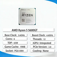 Prosesor Gaming Berkinerja Tinggi Baru Original AM4 CPU 5 5600GT 6 Core 12 Thread 3.8GHz 9nm Chip Process Virtualisasi