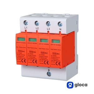 Parafoudre Gloca 3PN 25KA 50KA T2 275VAC pour montage sur rail DIN, protection du système électrique - Product Image 2