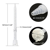 1:1 Statische Mischdüsen 19 Elemente für 400ml Doppelkartuschen-Epoxidkleber Sulzer Mixpac