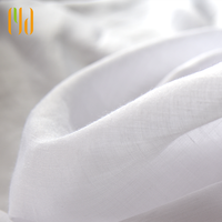 Cortina de Lujo Ignífuga, Tejida, Transparente, con Pliegues, Aspecto de Lino, para Todas las Estaciones, para Ventanas Francesas, Personalizable, para Hoteles Boutique
