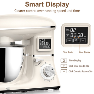 Robot de Cuisine Professionnel Multifonction 3-en-1, Pétrin Électrique 5.5L pour Pâtisserie et Pain, <span class=keywords><strong>Batteur</strong></span> Mélangeur Planétaire - Product Image 4