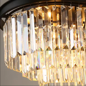 Nouvel arrivage Luminaire suspendu noir Golde Salon Rectangle Lustres en cristal K9 à prix compétitif - Product Image 5