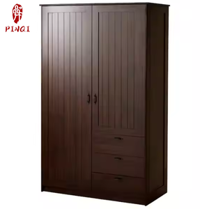 <span class=keywords><strong>Armario</strong></span> de Madera Personalizado de Diseño Nuevo con 2 Puertas y 3 Cajones, <span class=keywords><strong>Armario</strong></span> de Almacenamiento con Estantes, Armarios de Madera Modernos para Dormitorio - Product Image 1