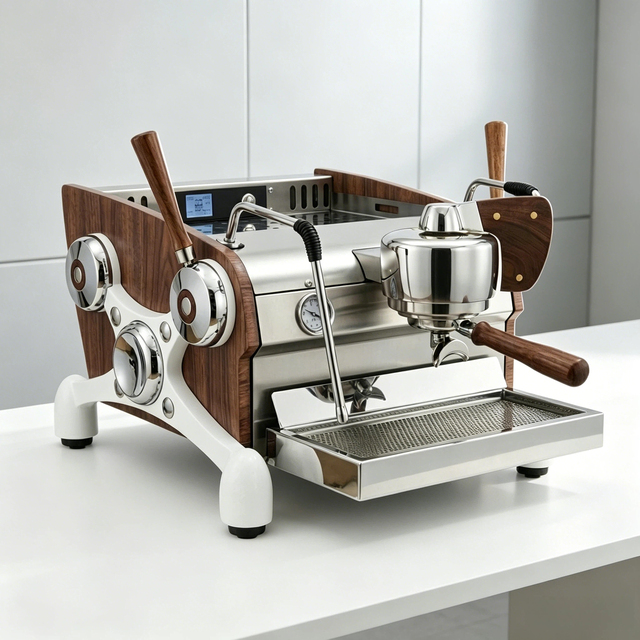 Italian Commercial Espresso Machine 3.5L+1.5L Dual Boiler Lever Coffee Machine with Italian Rotary Pump & Needle Valve