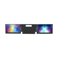 Moniteur LCD à double écran 14 pouces Écran d'ordinateur portable pliable Moniteur à triple écran