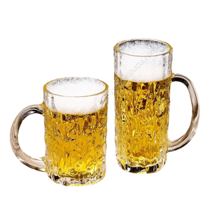Vente en gros de mugs à bière ronds personnalisés Proins pour l'eau, le vin et la restauration, verres à motif martelé - Product Image 1