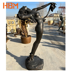Statue en bronze moderne Art Déco Nouveau <span class=keywords><strong>de</strong></span> danseuse <span class=keywords><strong>de</strong></span> la vigne Frishmuth pour jardin, cadeau, décoration <span class=keywords><strong>de</strong></span> villa et <span class=keywords><strong>de</strong></span> maison - Product Image 3
