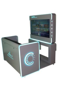 Mesin permainan permainan arkade PS4 <span class=keywords><strong>2</strong></span> pemain bersama dengan Host koin pendorong tantangan BattleArcade untuk taman hiburan - Product Image 3