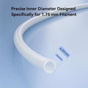 Tubo de Teflón de Politetrafluoroetileno Creality, 2 Metros, 4 mm de Diámetro Exterior, 0.5 mm de Espesor de Pared, Ligero, para Impresora 3D Bowden - Product Image 3