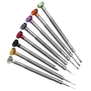 Cacciavite a Testa Piatta in Acciaio Inox con Finitura Nichelata, Strumenti OEM per Riparazione Orologi per Orologiai - Product Image 1