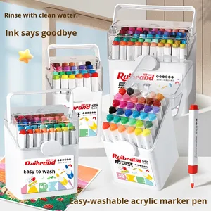 Stock all'ingrosso <span class=keywords><strong>pennarelli</strong></span> in tessuto lavabile a base d'acqua <span class=keywords><strong>pennarelli</strong></span> acrilici <span class=keywords><strong>per</strong></span> bambini <span class=keywords><strong>pennarelli</strong></span> <span class=keywords><strong>per</strong></span> pittura scarabocchi impilabili in plastica - Product Image 2