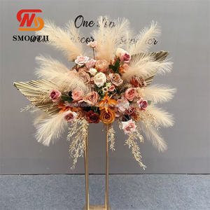 SMOOTH Maple Leaf <b>Arrangement</b> <b>Artificial</b> Silk Rose Handmade Modern Environment-Friendly Wedding Burning Red Long Design <b>Flower</b> - Product Image 2