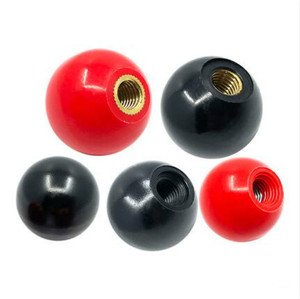 Kenop Putar Bakelite Bola Hitam Kuningan Merah Hitam - Product Image 6