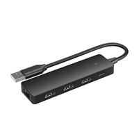 Hub USB de 5 Puertos ABS al por Mayor con 1 Puerto Tipo-C y 4 Puertos USB 2.0, Divisor de Datos de Alta Velocidad para Laptop, PC, Adaptador Extensor de Escritorio