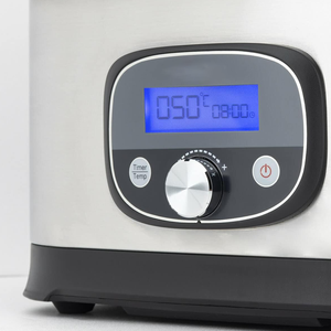 Cuisinière lente <span class=keywords><strong>électrique</strong></span> en acier inoxydable programmable de 4 à 6 L pour la maison, minuterie numérique, couvercle en verre, poignées pliables pour économiser de l'espace, maintien au chaud - Product Image 4