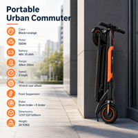 Trottinette électrique pliable populaire pour la ville, moteur stable, batterie durable, double frein électronique, pour usage quotidien en ville par les adultes