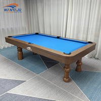 Table de billard WANYAJU, style américain, plateau en ardoise, pieds en bois massif, édition professionnelle pour la maison, logo personnalisé, OEM