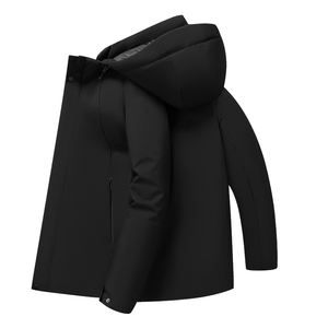 Veste d'hiver décontractée pour homme, imperméable, à capuche, coupe-vent, respirante et résistante à la pluie/à la poussière, longue, pour une protection contre le vent - Product Image 1