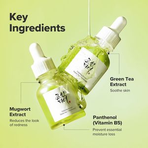 Sérum Apaisant Coréen au Thé Vert et Panthénol pour Peaux Sensibles – Hydratant Visage Quotidien Apaisant pour Femmes - Product Image 5