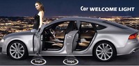 2 pièces accessoires de voiture, lumière de porte ombre Ghost Step LED lampe de bienvenue Logo pour Hyundai Veloster Kona Elantra i30 i20 Sonata