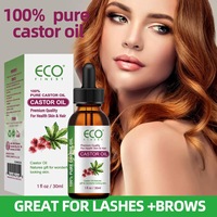 Huile de ricin cosmétique biologique pour cheveux, cils, visage, sérum pour cils pour des cils et sourcils d'apparence plus épaisse, huile de massage corporel