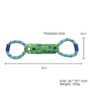 Giocattolo interattivo da masticare per animali domestici, resistente, elastico, palle galleggianti, in gomma morbida, per denti di cane, che stridono giocattoli, scatola di corda - Product Image 6