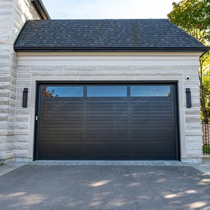Portes de <span class=keywords><strong>garage</strong></span> <span class=keywords><strong>en</strong></span> acier et aluminium de haute qualité, design élégant, 16x7 pieds de large, <span class=keywords><strong>prix</strong></span> abordables - Product Image 4