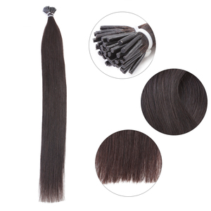 Extensions de cheveux naturels professionnels à pointe nano, double épaisseur, fusion de kératine, cuticules alignées, 100 % cheveux humains bruts Remy I-Tip - Product Image 1