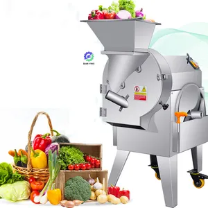 300-500 Kg/H Industrial Multifunctional Root Vegetable Fruit Potato Carrot Cutting Slicing Chopping Dicing Processing Machine