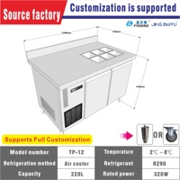 Mostrador Refrigerado para Ensaladas, Barra de Ensaladas Comercial para Buffet y Catering