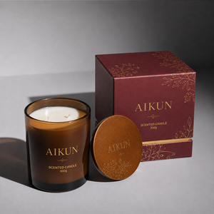 Bougie parfumée en verre AIKUN, faite à la main, en cire de soja, simple, sans fumée, pour le salon, Thanksgiving, Pâques - Product Image 2