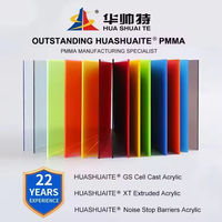 Plaques en acrylique transparent coulé HUASHUAITE, haute transparence, 100 % Lucite, épaisseur de 2 mm à 300 mm