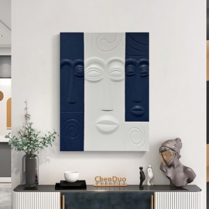 Pintura Decorativa Abstracta de Alta Calidad Estilo Nórdico, Tallado en Madera Moderno y Simple, Cuadros Colgantes para Decoración de Paredes de Hotel - Product Image 3