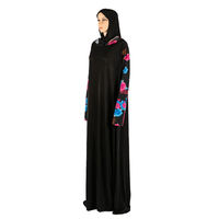 Gaun Satin Maxi Berkualitas Tinggi Pakaian Muslim Islami Abaya Dubai Gaun Satin Maxi Lengan Panjang Wanita