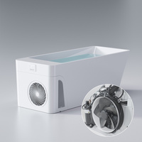 Baignoire de plongeon froid tout-en-un Icegalax Fibercore avec système de filtration rafraîchissant pour la récupération sportive, massage spa tourbillonnant