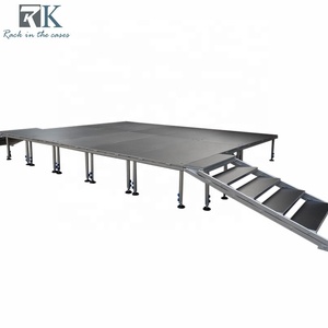 Escenario Portátil de Madera Contrachapada de 4x4 pies y 4x8 pies, Sistema de Equipo para Eventos y Conciertos de Rápida Instalación, Plataforma para Espectáculos - Product Image 3