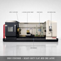 Tour CNC 2 axes CK61125-1000/2000/3000 avec système de commande GSK, lit plat, largeur 600 mm, porte-outils à 4 postes