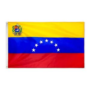 Venta al por mayor 100% poliéster impresión 3x5 pies 90x150cm logotipo personalizado países Venezuela bandera - Product Image 2