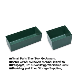 <b>Small</b> Parts <b>Tray</b> Tool Containers Green Rectangular Storage Bin for Organizing Workshop Supplies - Product Image 2