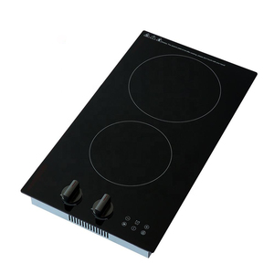 Table de cuisson à plaques céramiques horizontales doubles intégrées, 2 brûleurs, cuisinière à <span class=keywords><strong>induction</strong></span> électrique intégrée et sur plan de travail <span class=keywords><strong>pour</strong></span> usage domestique - Product Image 2