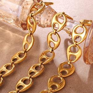 Bracelet géométrique entrelacé en alliage de zinc doré, bijoux de mode unisexe SL443 - Product Image 2