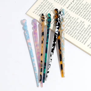 Hanfu ปิ่นปักผมจีนโบราณเครื่องประดับผมฝรั่งเศสอะซิเตทกิ๊บหนีบผมแบบแท่งสำหรับผู้หญิงเด็กผู้หญิง - Product Image 3