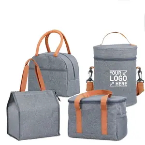 Waterproof Oxford Fabric Insulation Bag Men's Lunch Picnic Bag High Quality Women's Oxford Cloth Cooler Bag with PEVA Inside