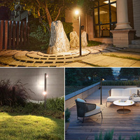 Lampe solaire en aluminium pour pelouse, à brancher, rotative, IP44, pour extérieur, terrasse, jardin, éclairage paysager, lumière chaude