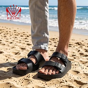 Sandalias de playa al por mayor, fabricadas en fábrica, de EVA, con dos correas ajustables, hebilla, logotipo personalizado, impermeables y antideslizantes para exteriores. - Product Image 4