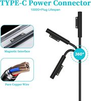 Adaptateur 65W pour chargeur Microsoft Surface, matériaux de haute qualité, certifié CE, FCC, RoHS, KC.